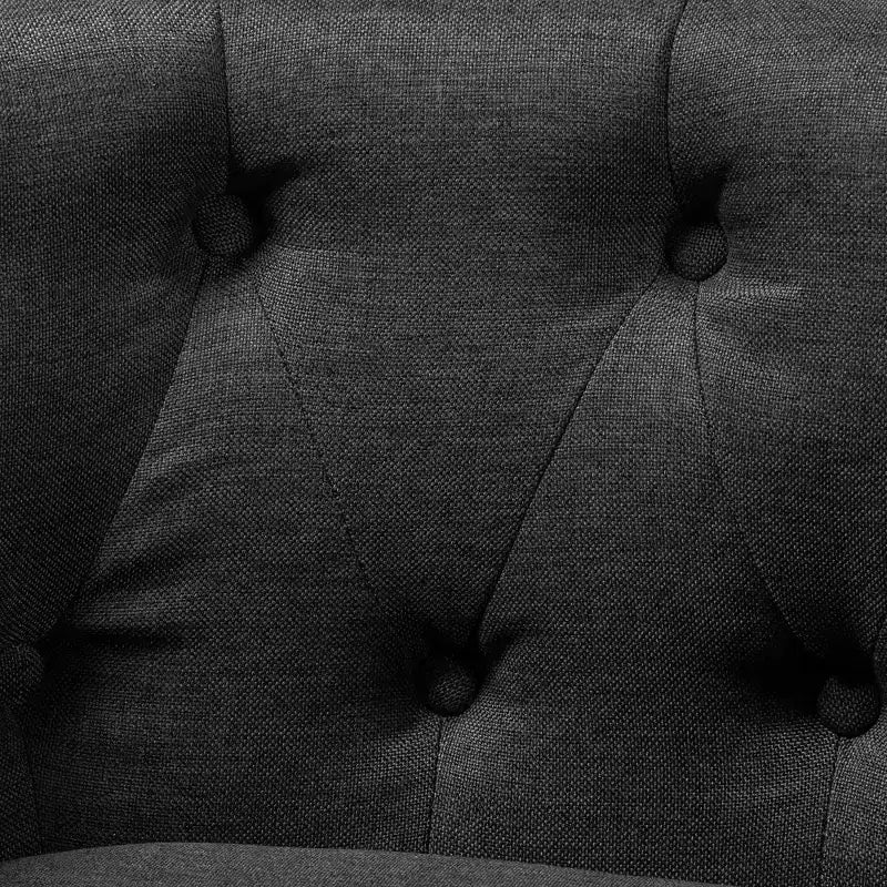 Fauteuil Chesterfield Bisset gris - Baxton Studio