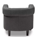 Fauteuil Chesterfield Bisset gris - Baxton Studio