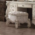 Acme Furniture Versailles Accent Chair Ivory Fabric/Bone White Finish