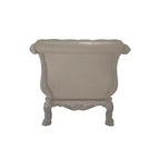 Chaise longue de Dresde 82" en similicuir et finition blanc cassé - Acme Furniture : garniture élégante à clous, cadre en bois, entretien par essuyage sec