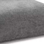 HOMES: Inside + Out Chaise sans accoudoirs trapézoïdale modulaire moderne Povoa en chenille avec dossier extensible Gris