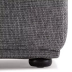 HOMES: Inside + Out Chaise sans accoudoirs trapézoïdale modulaire moderne Povoa en chenille avec dossier extensible Gris