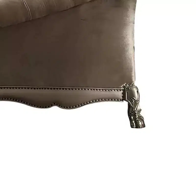 Canapé Dresden Acme Furniture Velours Bone/Finition Patine Dorée