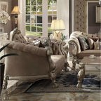 Canapé Dresden Acme Furniture Velours Bone/Finition Patine Dorée