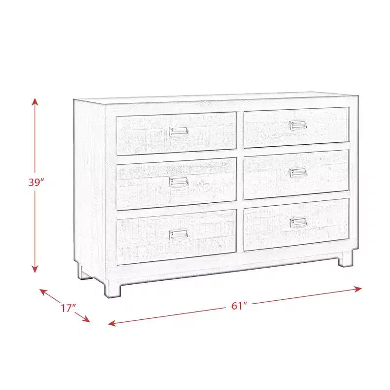 Commode 6 tiroirs Harrison Noyer - Picket House Furnishings