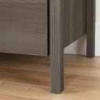 Commode 5 tiroirs Tassio de South Shore, chêne vieilli : style campagnard moderne, glissières en métal, capacité de 11 kg par tiroir