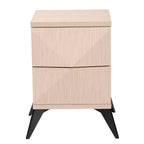Table de chevet Baxton Studio Draper deux tons en bois avec 2 tiroirs : Milieu de siècle, Fermeture magnétique, Assemblage requis