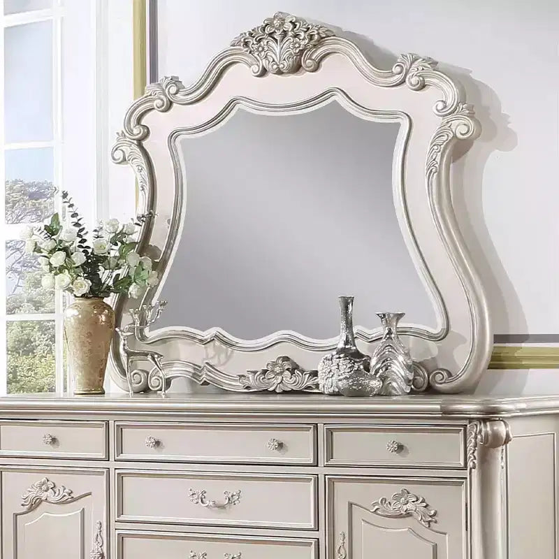 Miroir de commode Bently, finition champagne, par Acme Furniture