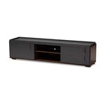2 Drawer Rikke Two-Tone Wood TV Stand for TVs up to 65" Gray - Baxton Studio