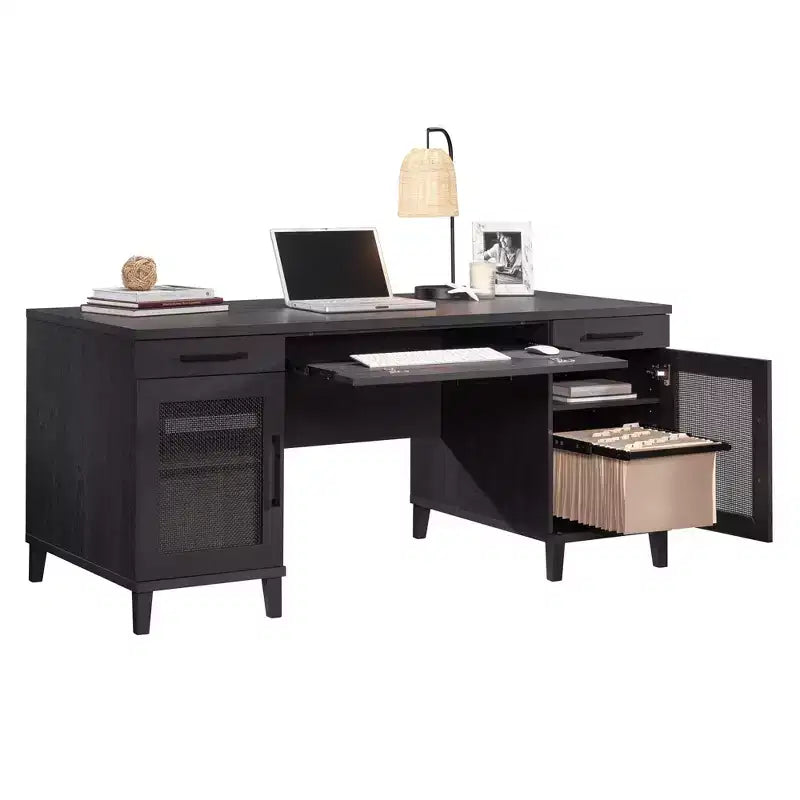 Sauder Tiffin Line Bureau de direction Chêne Raven