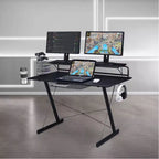 Bureau Gaming Multi-Fonction Carbone Noir - Techni Sport