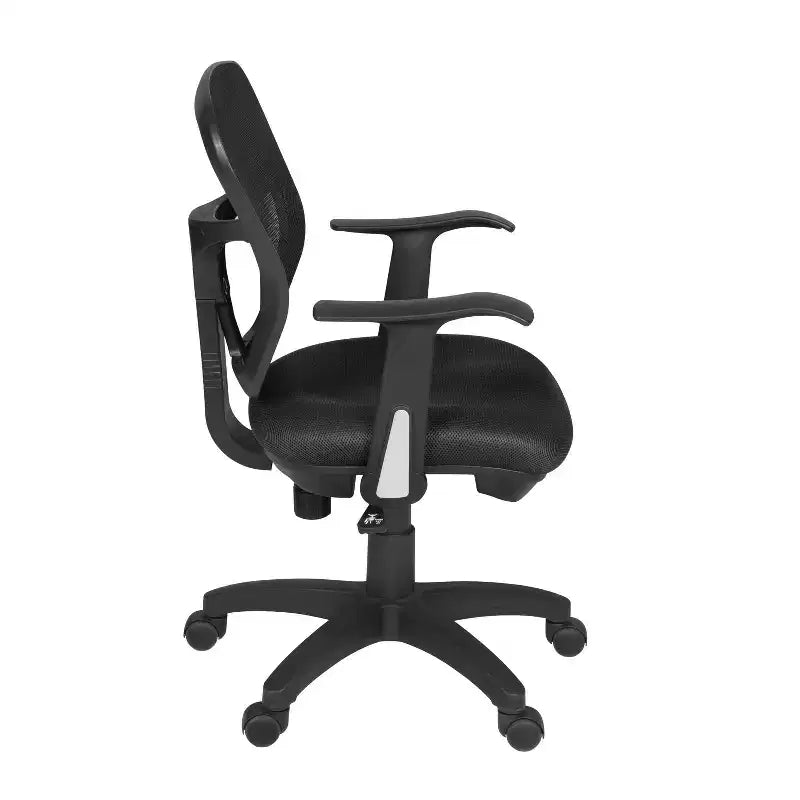 Chaise pivotante Griffin noire - Niche : Ergonomique, à roulettes, Support lombaire réglable