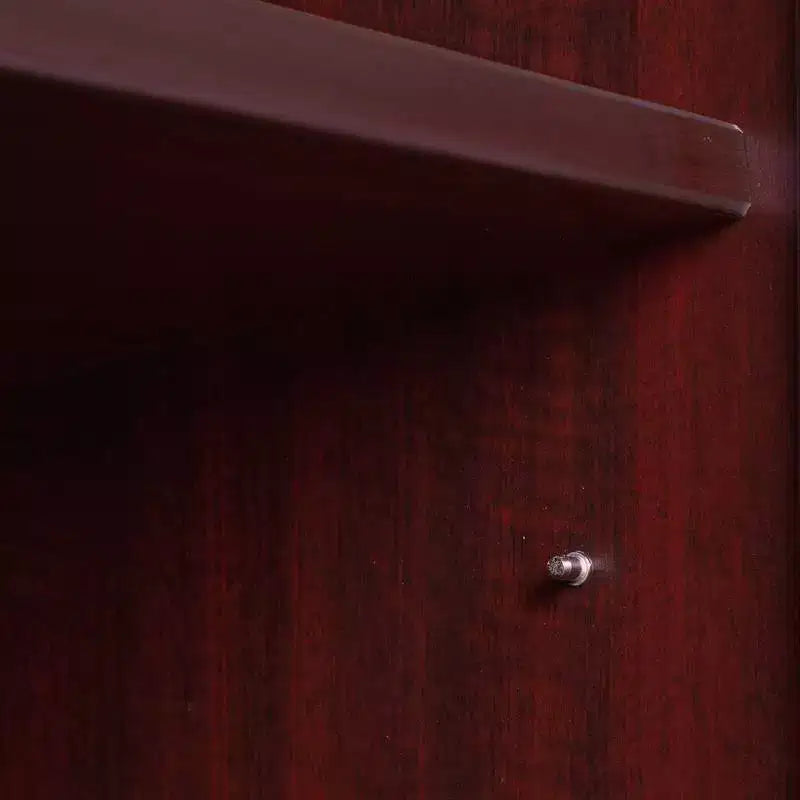 Meuble de rangement pour bureau Regency Legacy 72 po, couleur acajou : structure en bois, 4 portes, 4 étagères, support pour imprimante