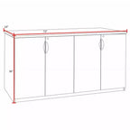 Meuble de rangement pour bureau Regency Legacy 72 po, couleur acajou : structure en bois, 4 portes, 4 étagères, support pour imprimante