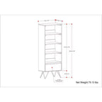 WyndenHall Bibliothèque haute Moreno 163 cm, naturelle