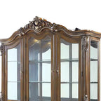 Meuble de Rangement Décoratif Latisha 76" Chêne Antique - Acme Furniture : Pas d'Assemblage, Verre Trempé, 5 Tiroirs