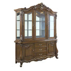 Meuble de Rangement Décoratif Latisha 76" Chêne Antique - Acme Furniture : Pas d'Assemblage, Verre Trempé, 5 Tiroirs