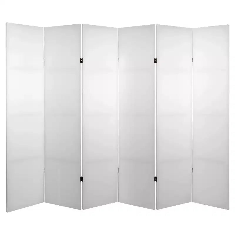 Do It Yourself Canvas Room Divider 6 Panel - Oriental Furniture: Freestanding Partition, No Assembly, Hardwood Frame