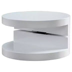Osto Small Oval Rotatable Coffee Table: Storage, Glossy Finish - Christopher Knight Home