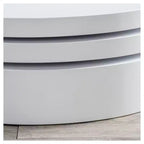 Table basse rotative ovale Osto Small : Rangement, finition brillante - Christopher Knight Home