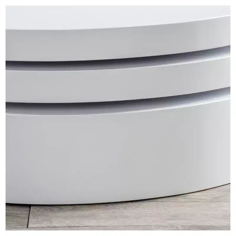 Table basse rotative ovale Osto Small : Rangement, finition brillante - Christopher Knight Home