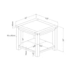 Table d'appoint Gelena cerise foncée - miBasics : Étagère de rangement moderne, Meuble de salon transitionnel