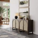 Nathan James Ensemble de 2 Consoles Paxton avec Portes Brun Foncé