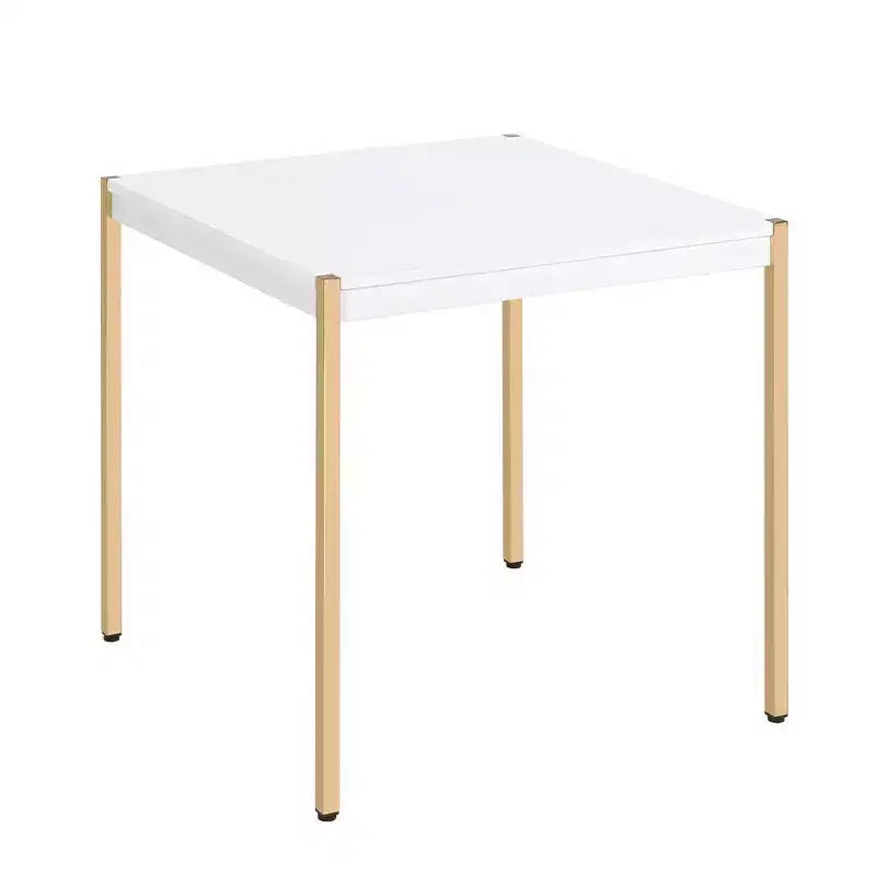 Table d'appoint Otrac Acme Furniture finition blanc/doré