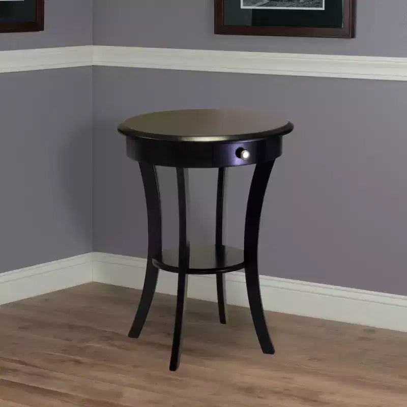 Table d'appoint ronde Sasha - Noire - Winsome