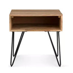 Table d'appoint Moreno en bois de manguier massif naturel de 22 po – WyndenHall