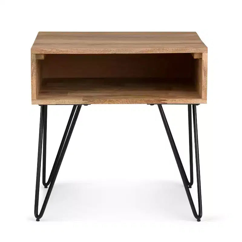 Table d'appoint Moreno en bois de manguier massif naturel de 22 po – WyndenHall