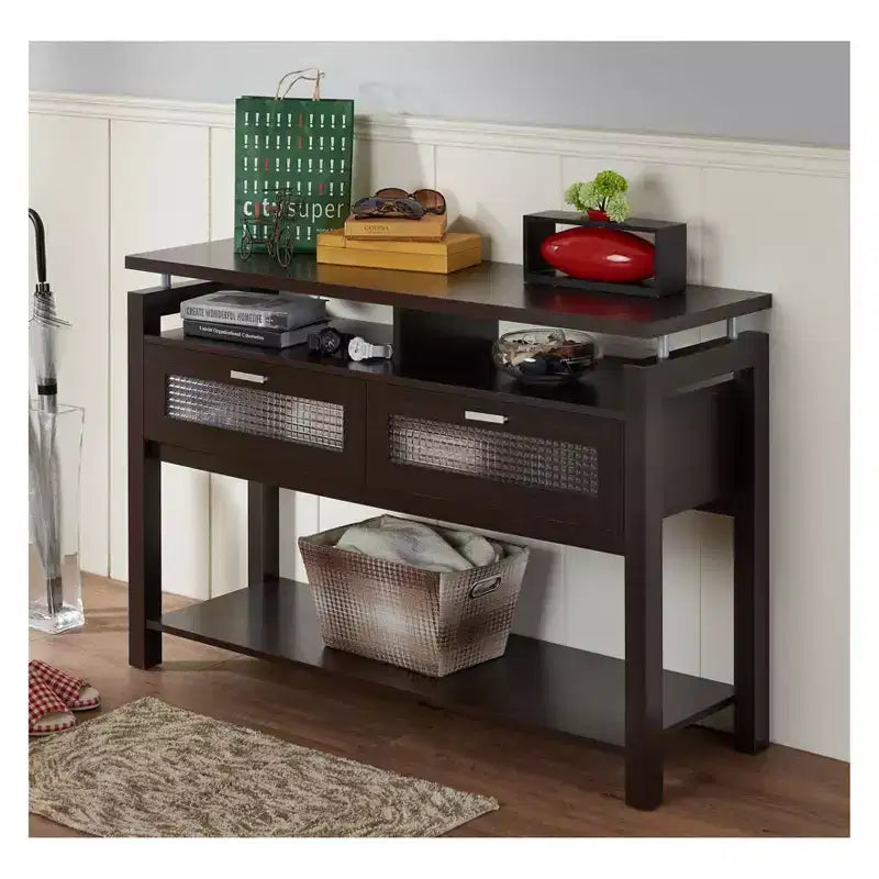 Console Ambrose Espresso - HOMES: Inside + Out : Canapé moderne, Meubles de foyer et d'entrée avec rangement