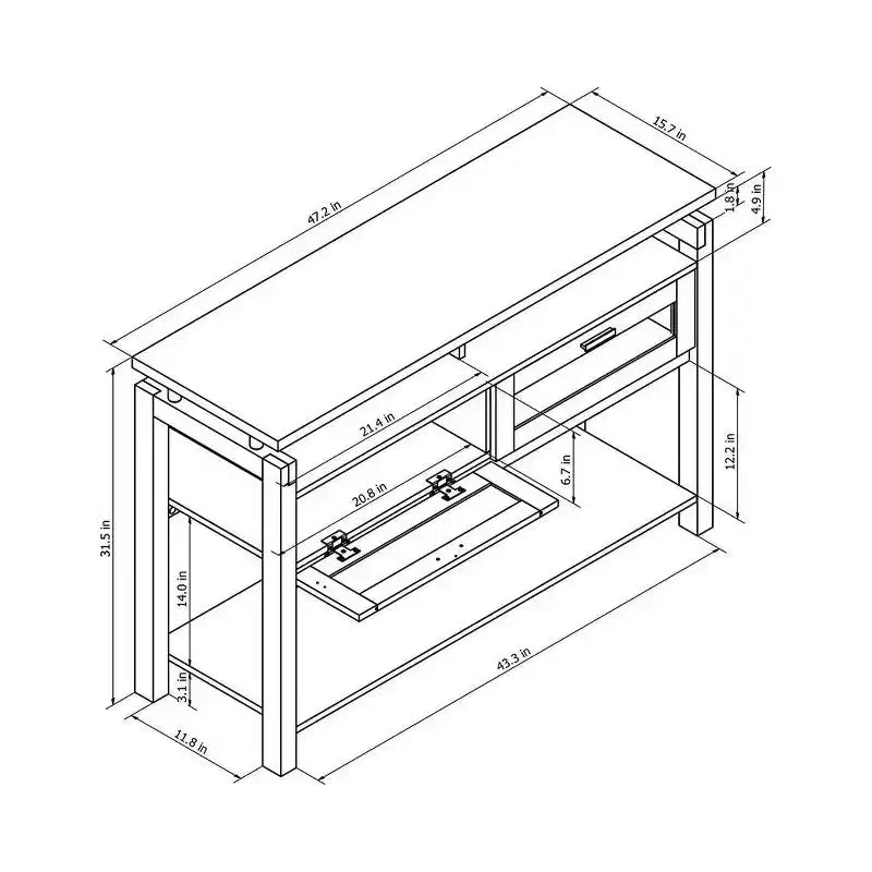 Console Ambrose Espresso - HOMES: Inside + Out : Canapé moderne, Meubles de foyer et d'entrée avec rangement