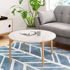 Table basse ronde Abacus Chêne et Blanc - Universal Expert