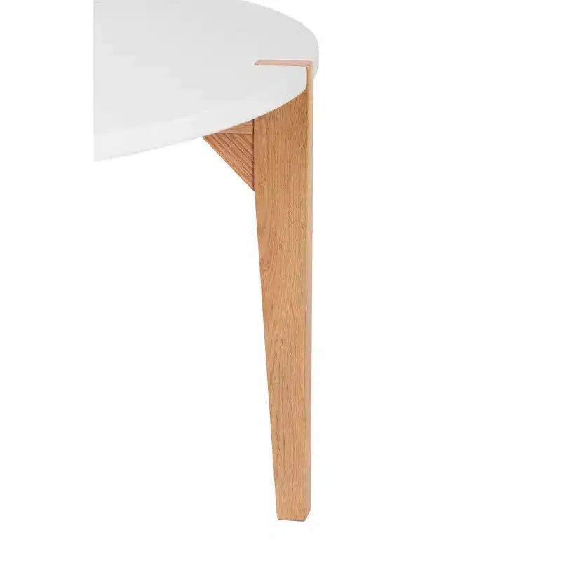 Table basse ronde Abacus Chêne et Blanc - Universal Expert