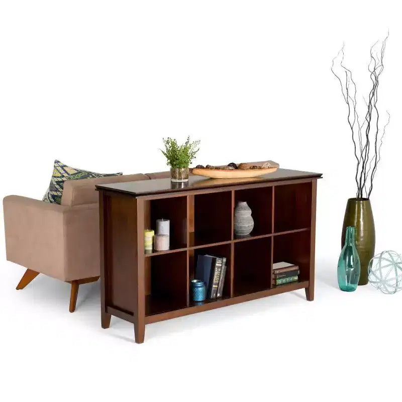 Table basse Barrie 57 po, brun roux - WyndenHall : Rangement moderne en pin, forme rectangulaire