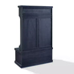 Crosley Seaside Hall Tree Marine vieilli : Meuble d'entrée côtier avec patères de rangement, cadre en bois dur