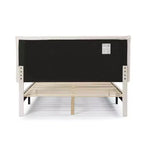 24/7 Shop At Home Lit plateforme avec tête de lit capitonnée Queen Heartwild Modern Boucle : Finition lisse et cadre en bois