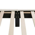 24/7 Shop At Home Lit plateforme avec tête de lit capitonnée Queen Heartwild Modern Boucle : Finition lisse et cadre en bois