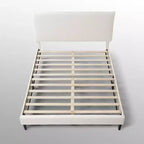 24/7 Shop At Home Lit plateforme avec tête de lit capitonnée Queen Heartwild Modern Boucle : Finition lisse et cadre en bois