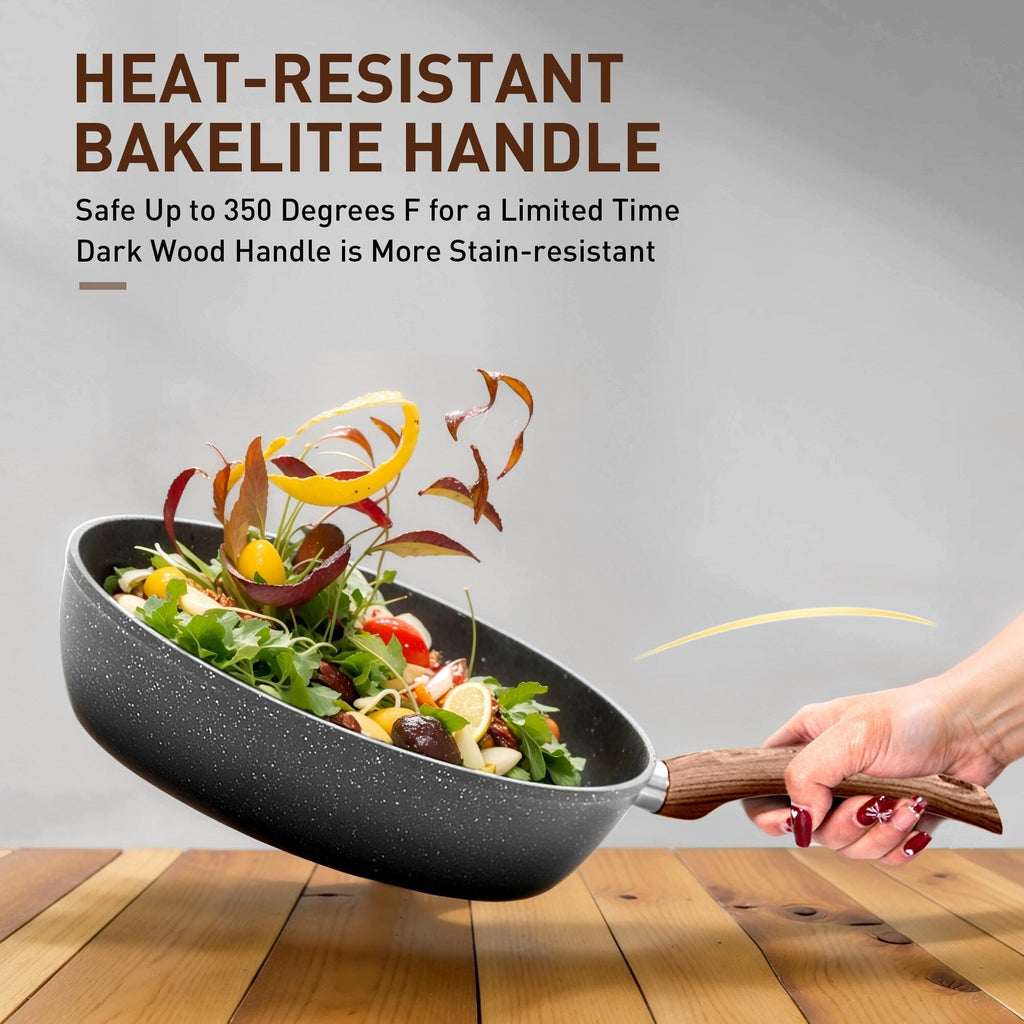Ensemble de 30 pièces d'ustensiles de cuisine et de pâtisserie en granit, batterie de cuisine antiadhésive, casseroles et poêles