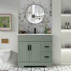 Meuble-lavabo de salle de bain Wavy Line 30/36/48 avec évier et robinet