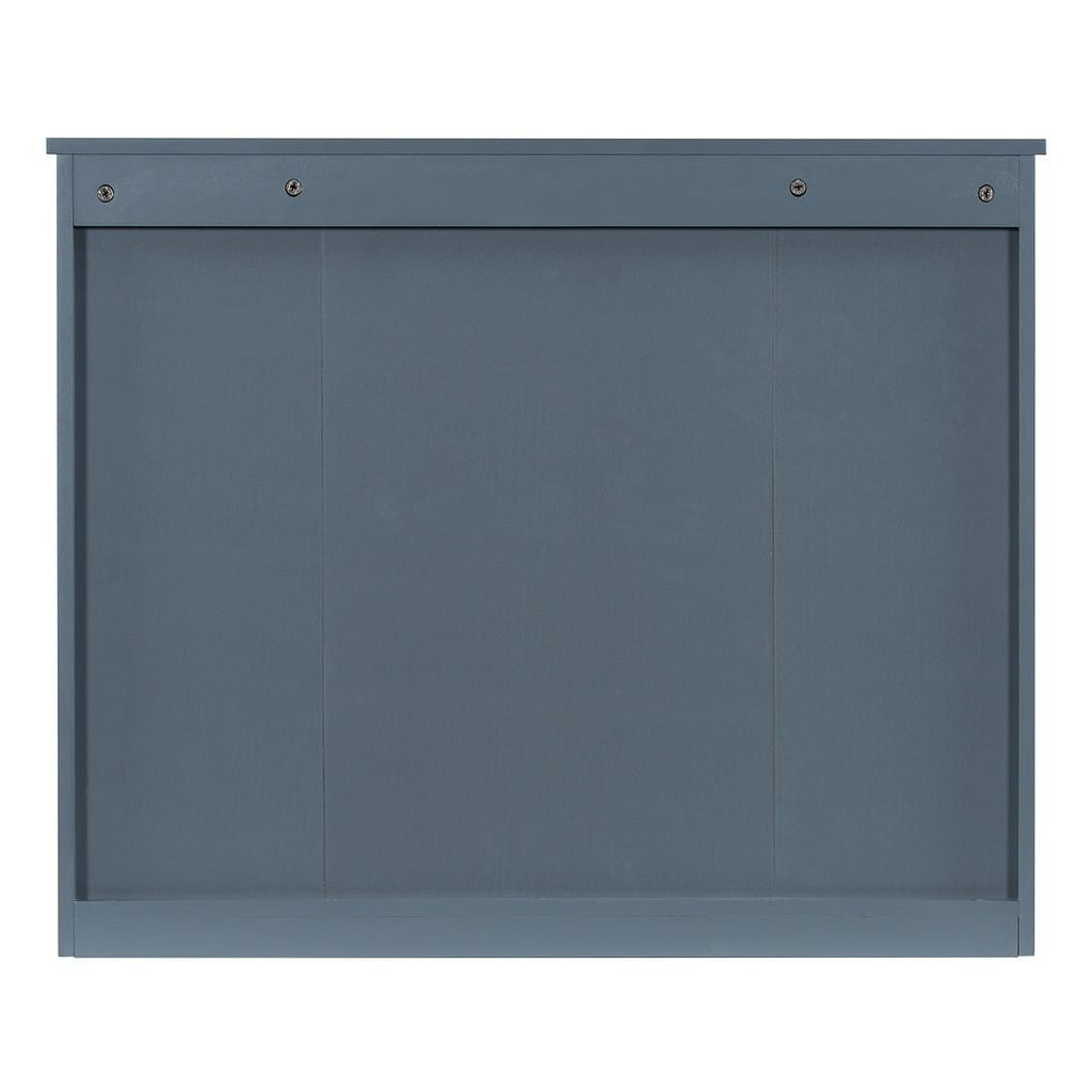 Meuble-lavabo de salle de bain moderne de 91 cm avec lavabo et armoire de toilette, 2 portes et 2 tiroirs