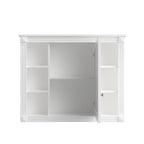Meuble-lavabo de salle de bain moderne de 91 cm avec lavabo et armoire de toilette, 2 portes et 2 tiroirs