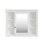 Meuble-lavabo de salle de bain moderne de 91 cm avec lavabo et armoire de toilette, 2 portes et 2 tiroirs