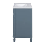Meuble-lavabo de salle de bain moderne de 91 cm avec lavabo et armoire de toilette, 2 portes et 2 tiroirs