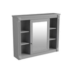 Meuble-lavabo de salle de bain moderne de 91 cm avec lavabo et armoire de toilette, 2 portes et 2 tiroirs