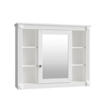 Meuble-lavabo de salle de bain moderne de 91 cm avec lavabo et armoire de toilette, 2 portes et 2 tiroirs