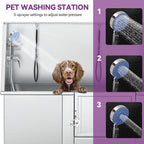Baignoire de toilettage pour animaux de compagnie de 50 pouces de largeur en acier inoxydable avec rampe d'accès