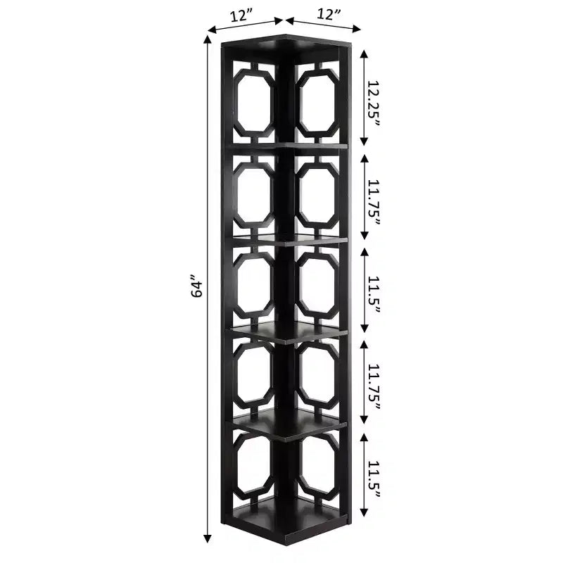Étagère d'angle à 5 niveaux Omega 63,75 - Breighton Home